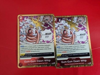 ST21-016 GUM-GUM DAWN WHIP : COMMON FOIL ENGLISH ONE PIECE TCG CARD : ST21 X2