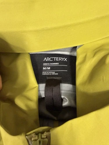 Arc'teryx Beta SL Men's M Green Hooded Gore-Tex Shell Rain Jacket Zip image 3