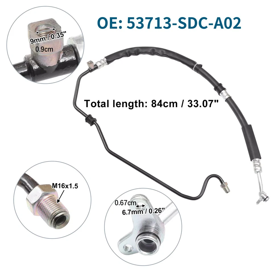 Power Steering Pressure Hose For Honda Accord 2003-07 53713SDCA02 Replace Parts - Image 4 of 4