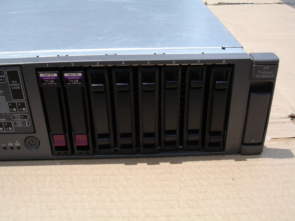 HP ProLiant DL380 G5 2x Xeon 2.0GHz Quad Core X5130 16GB RAM 2x72GB 10K HD 2.5" - Image 3 of 4