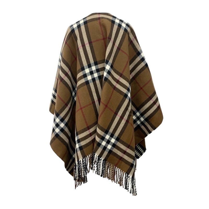 ポンチョ・ケープ Burberry A:ST MED CH BANDANA CAPE:164786:A2021 Burberry OUTER WOOL BROWN CHECK CAPE PONCHO Used | eBay