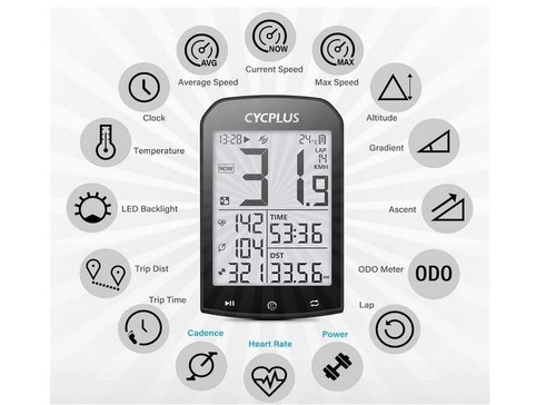 CYCPLUS M1 GPS Wireless Bike Computer Digital Speedometer Multi Function NIB - 第 4/8 張圖片