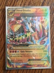 Details About Mega Primal Groudon Ex Ultra Rare Holo Pokemon Card 86160