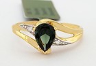 GENUINE 1.26 Cts TSAVORITE & DIAMOND RING 10K GOLD - Free Certificate Appraisal — photo 1