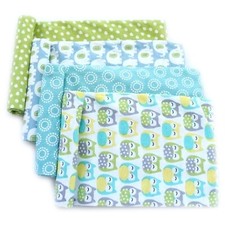 Swaddle Baby Flannel Receiving Blanket Cotton 4 Pack for Boy Girl Newborn babies