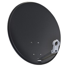 Sat Spiegel 80 cm für Digitale Sat Anlage, Schüssel aus Stahl, Full HD TV 3D