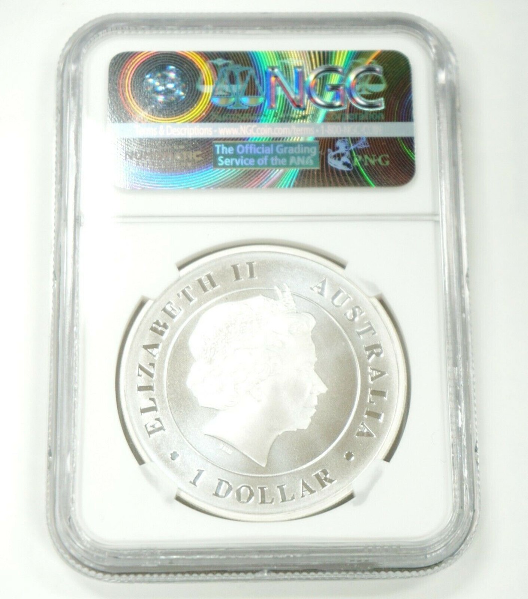2015 P Australia $1 Silver Funnel Web Spider Certified NGC