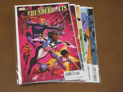 THUNDERBOLTS #1 2 3 4 5 VF-NM COMPLETE SERIES 1ST APP GUTSEN GLORY HAWKEYE