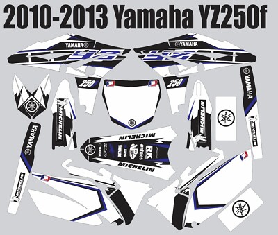 White Red YAMAHA GRAPHICS  YZ 250F YZ250F 2010 2011 2012 2013