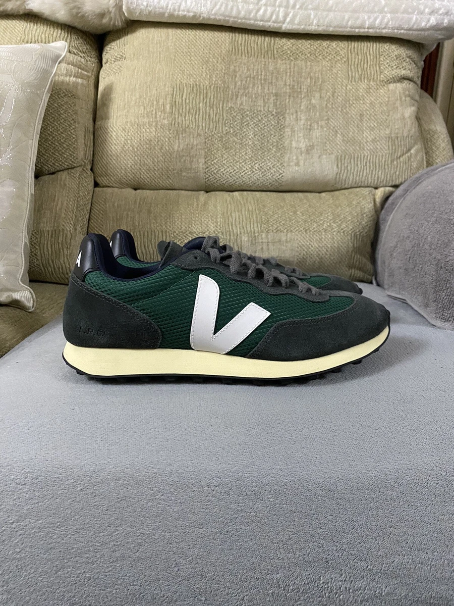 Veja Rio Branco Alveomesh Poker White Green Grey Trainers BNWOB