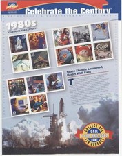 CELEBRATE THE CENTURY 1980S U.S. STAMPS - PANE OF 15 STILL SEALED