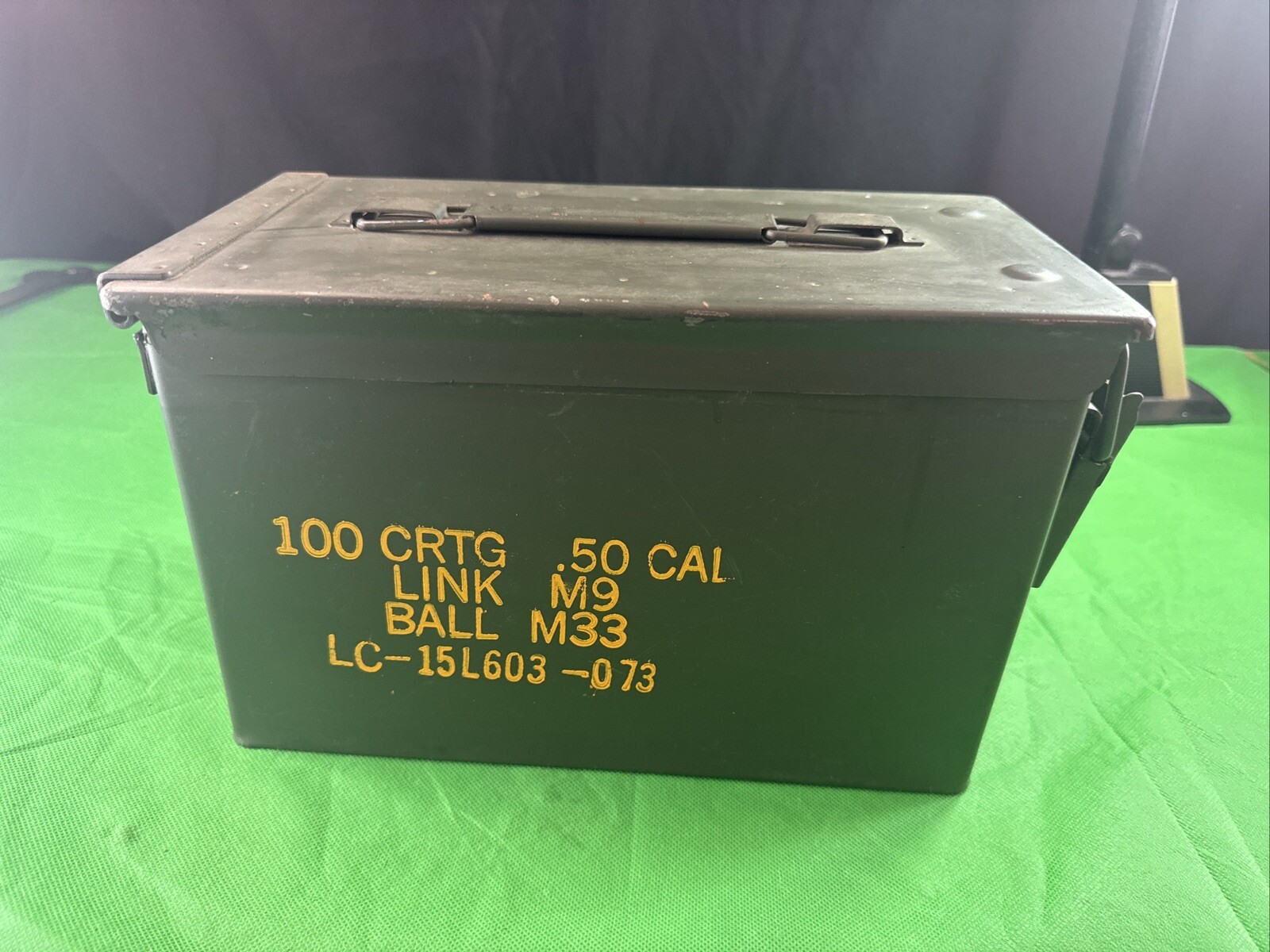 Ammo Can 100 CRTG M33 Link M9  50CAL LC-15L603-073 Metal Ammo Can Box VGC