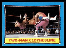 Jim Neidhart Brett Hart Two-Man Clothesline 1987 Topps WWF #22