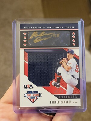 Parker Caracci 2019 Stars And Stripes Silhouettes Black Gold Patch Auto /89