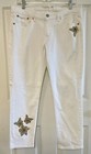Levis Women’s Boyfriend 29 Skinny Stretch White Jeans Sparkle Nashville Bride — photo 1