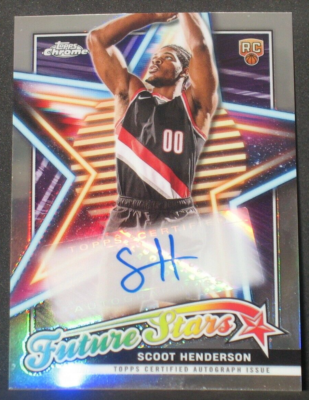 Scoot Henderson 2023-24 Topps Chrome Future Stars Autograph Rookie 