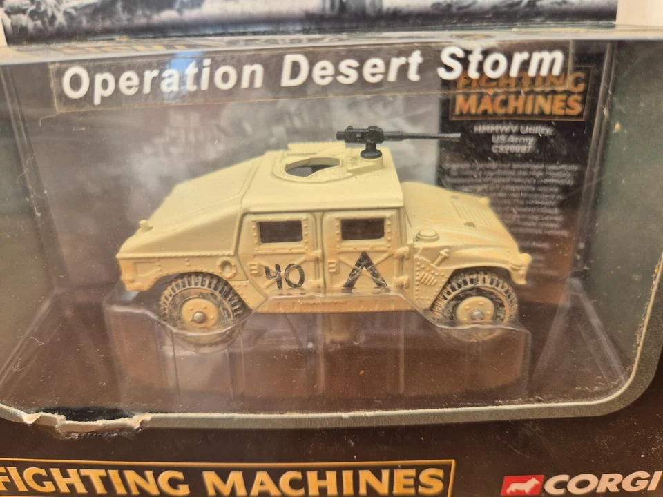 CORGI FIGHTING MACHINES 1/72 HUMVEE OPERATION DESERT STORM HMMWV US ARMY CS90087 - Image 3 of 4