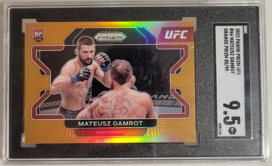 2022 Prizm UFC Mateusz Gamrot Orange Rookie /99 9.5 RC #66