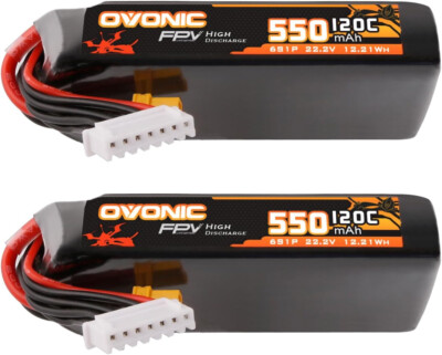6S Lipo Battery 22.2V 120C 550mAh XT30 RC FPV Truck Boat Drone Quad Heli Copter
