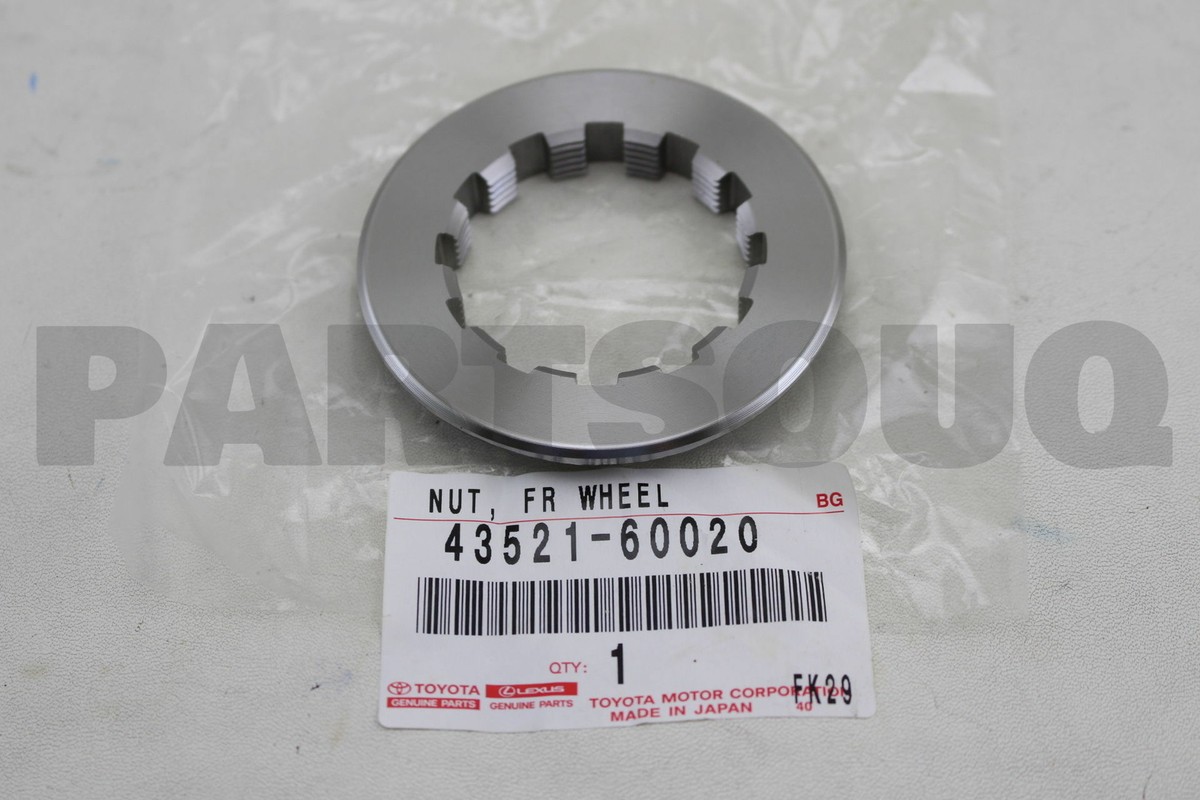 4352160020 Genuine Toyota NUT, FRONT WHEEL ADJUSTING, RH/LH 43521