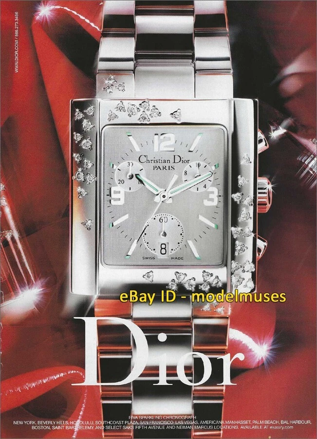 Montres DIOR 1 page magazine IMPRIMÉ ANNONCE automne 2004 chronographe étincelant riva