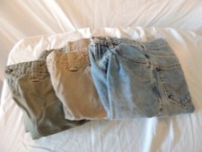 Lot of 3 Boy's Levi's Shorts Sz 8/9 Regular 2 Cargo Shorts and 1 Jean Shorts 569