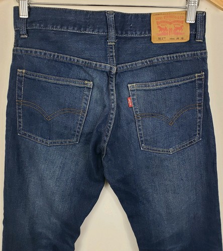 Levis 511 Dark Wash Skinny Jeans Youth Size 16 Regular 28×28 - Picture 5 of 9