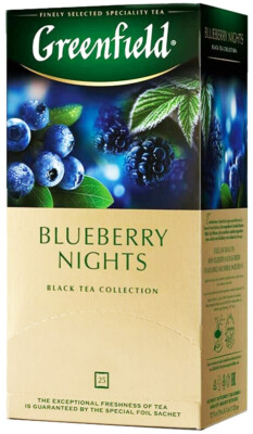 Greenfield BLACK TEA BLUEBERRY NIGHTS 25 Tb US Seller Made in Russia RF NO GMO