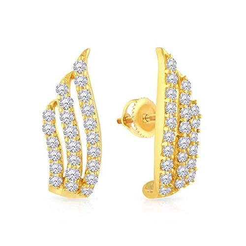 0,67 Cts Rotondo Brillante Taglio Diamanti Orecchini Borchie In Solido - Foto 2