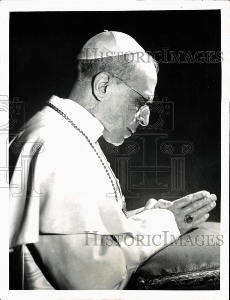 1957 Press Photo Pope Pius XII prays in Vatican City - pix36851 | eBay