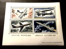 Gabon-1962-Philatelic Expo Libreville-Planes Minisheet-MNH