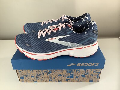NEW Brooks Ghost 15 Run USA Stars 4th of July Women's Shoes - Sz 9.5