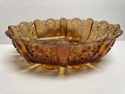 Fenton Olde Virginia Art Glass / OVG Cameo Opalescent Bowl Fine Cut & Block