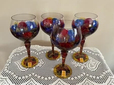 Romania Royal Danube Juliette Line Baloon Wine Glasses Style #3715 Set of 4