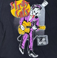 Stray Cats Shirt, Stray Cats Band Black Cotton T-shirt Unisex Vtg S-5XL