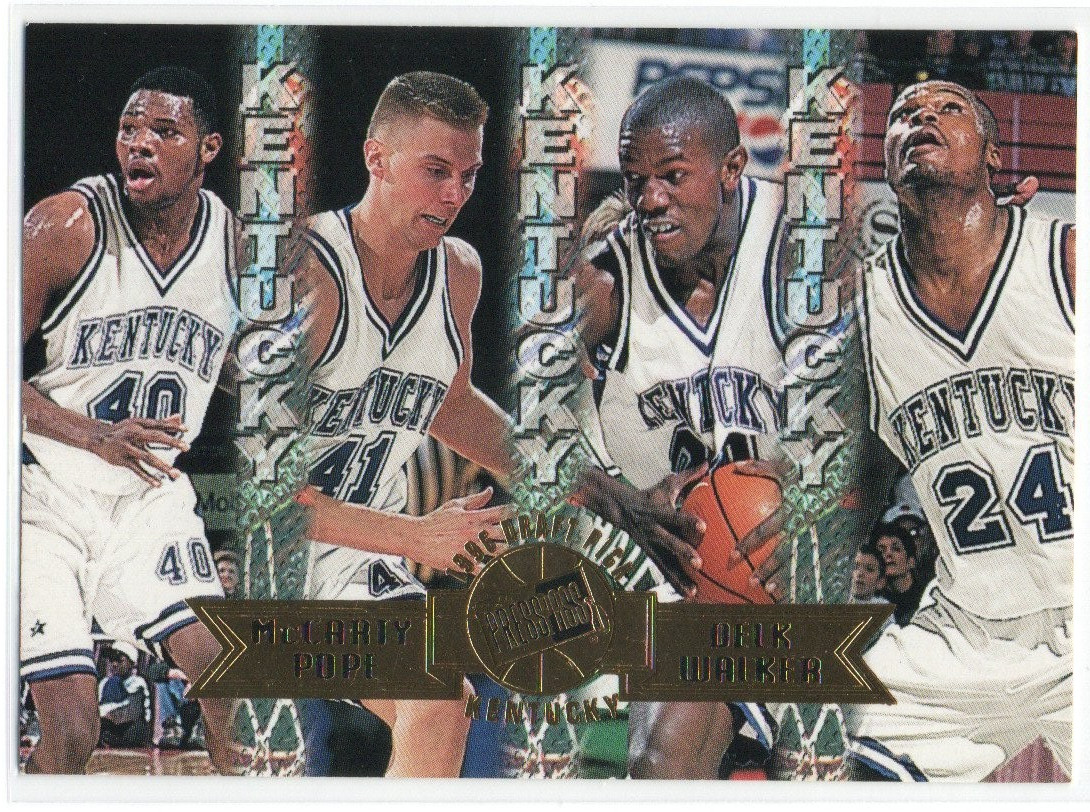 Walter McCarty Mark Pope Tony Delk Antoine Walker 1996 Press Pass #40 Kentucky 1