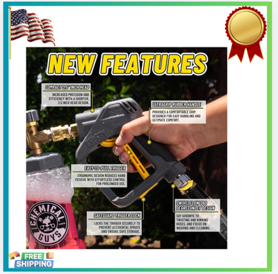 #ad New Snubby Pressure Washer Gun Foam Cannon Short Handle Car Wash Tool $58.74