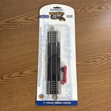 Bachmann 44510 HO Nickel Silver 9" Straight E-Z Track Terminal Rerailer w/Wire