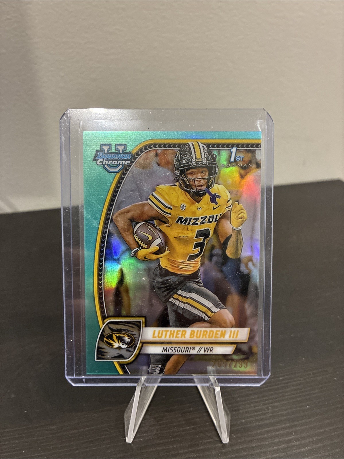 2024 Bowman University Chrome - Luther Burden #123 Aqua Refractor /299 (RC)