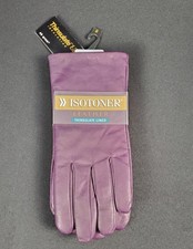 Isotoner Leather Gloves NWT Womens Size 8 Dark Eggplant Thinsulate Ultra Lined