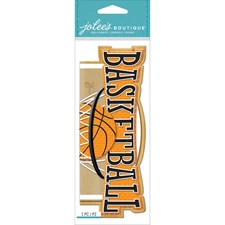 Jolees Jolee's Boutique Title Waves Dimensional Stickers-Basketball (3Pk)