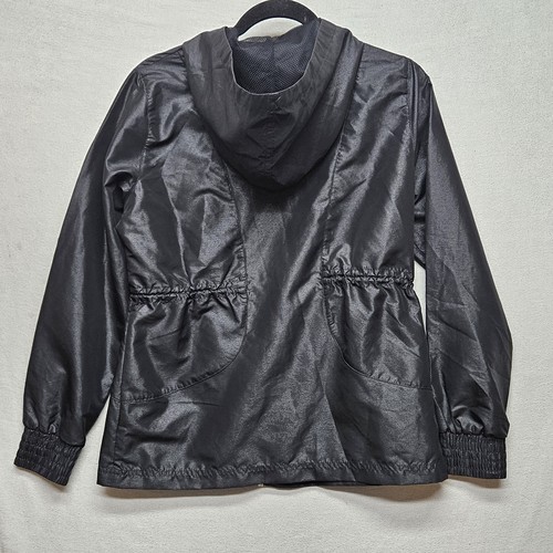 Fila Jacket Womens Small Hooded Windbreaker Full Zip Adjustable Waist Lightweigh - Picture 6 of 8