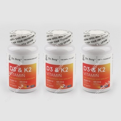 1-3 pack Dr. Berg s Nutritionals 100mg Vitamin D3 & K2 Supplement -New