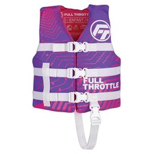 Full Throttle Child Nylon Life Jacket Purple