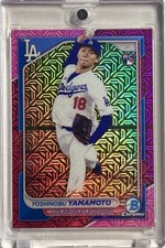 2024 Bowman - Yoshinobu Yamamoto #36 Fuchsia Border /299 (RC) for