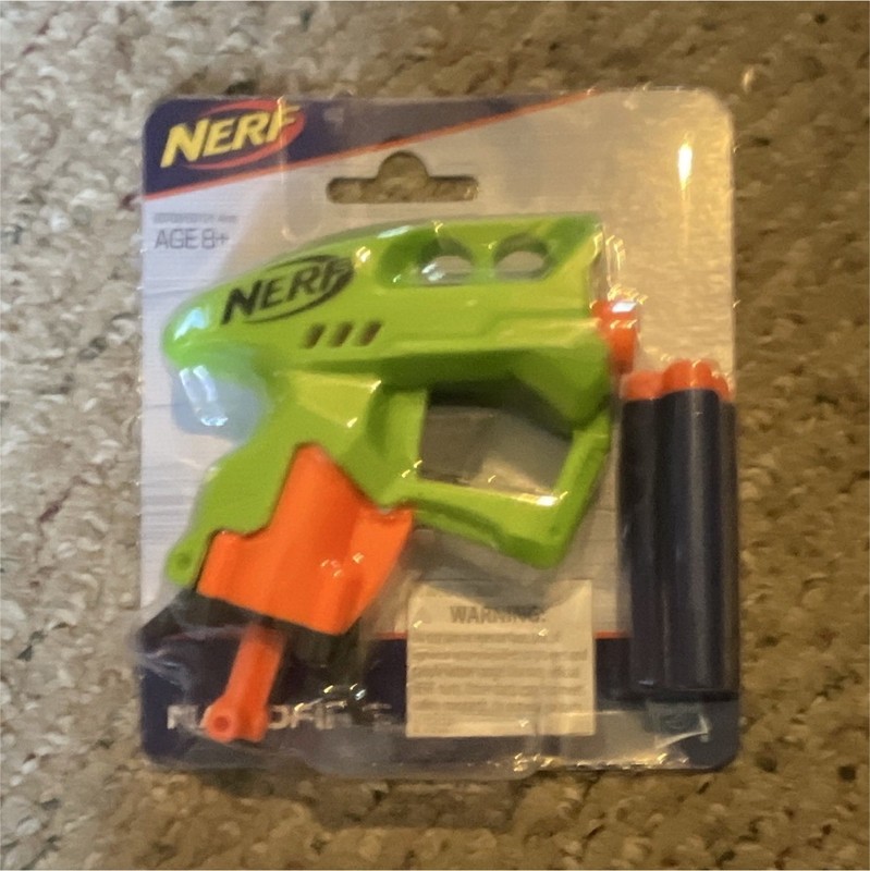 NERF Elite NanoFire Dart Blaster w/ 3 Darts Green/Orange, Ages 8+, B1625