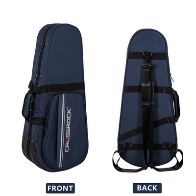 Crossrock Mandolin Foam Case for A & F Style | Lightweight Blue Gig Bag