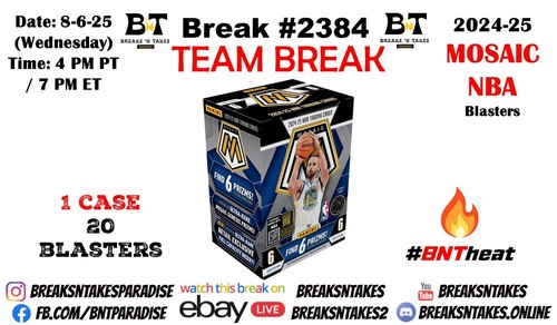 MEMPHIS GRIZZLIES 2024-25 NBA Mosaic Basketball Blaster CASE 20 BOX Break #2384