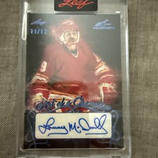 2021-22 Leaf Art of Hockey - Art of a Champion Lanny McDonald #AC-LMD Blue /12