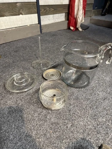 Pyrex Flameware 9 Cup Percolator Complete - #7759 - very good  Condition